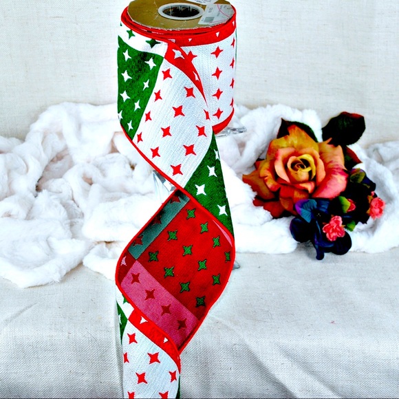 Nwt beautiful designer Arty Red green white big check/dots jacquard - Picture 1 of 6